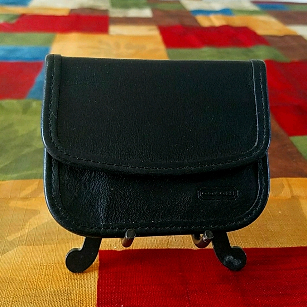 Coach Vintage Black Leather Card Wallet